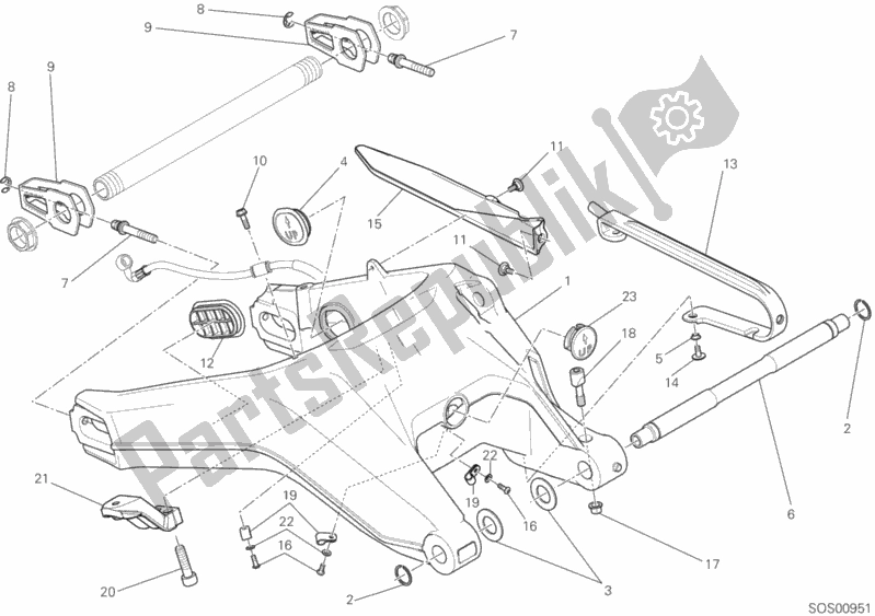 Toutes les pièces pour le Bras Oscillant Arrière du Ducati Scrambler Icon Thailand USA 803 2020